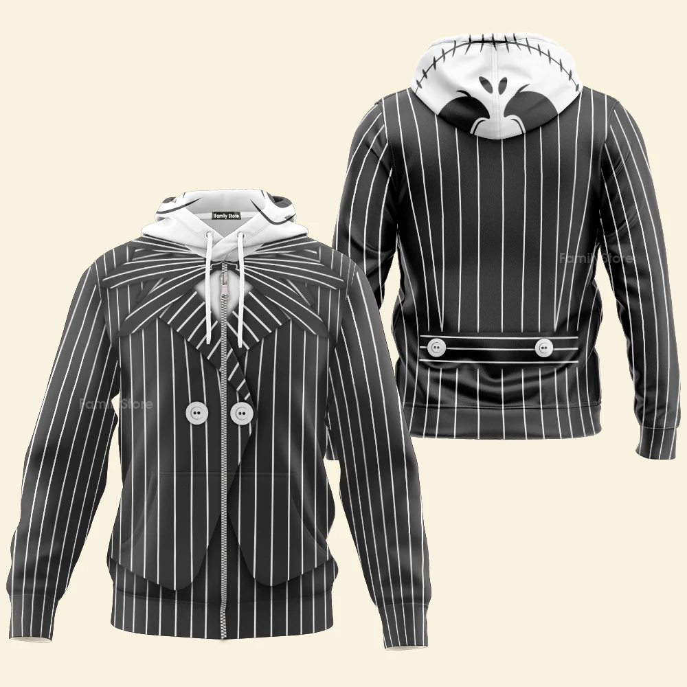 Jack Skellington Halloween Costume Cosplay Hoodie - Image 3