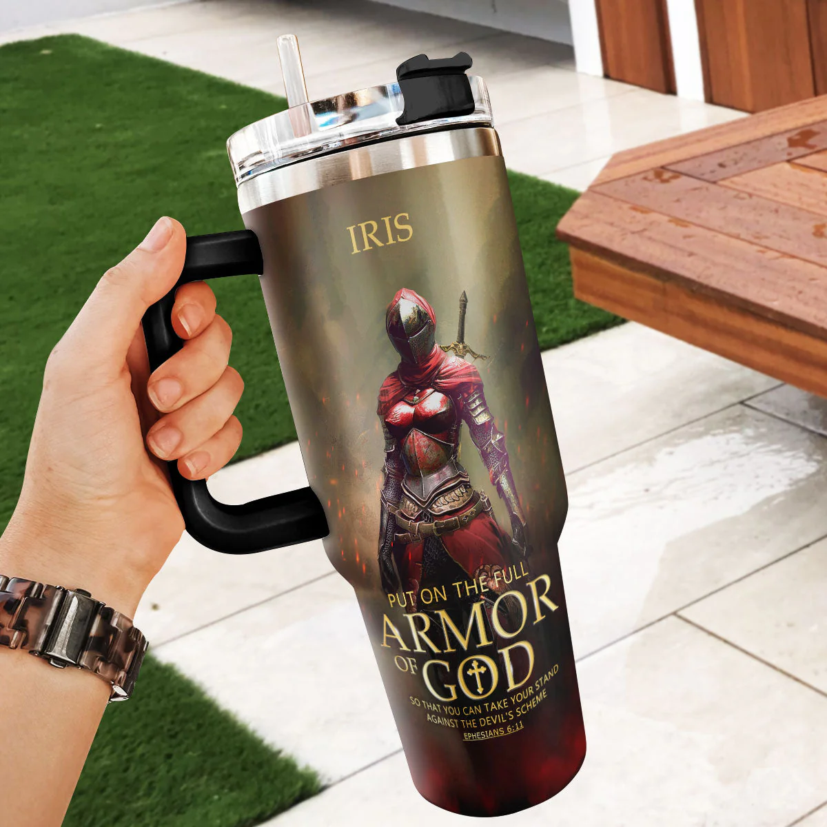 Armor Of God | Personalized Stainless Steel Tumbler - Image 6