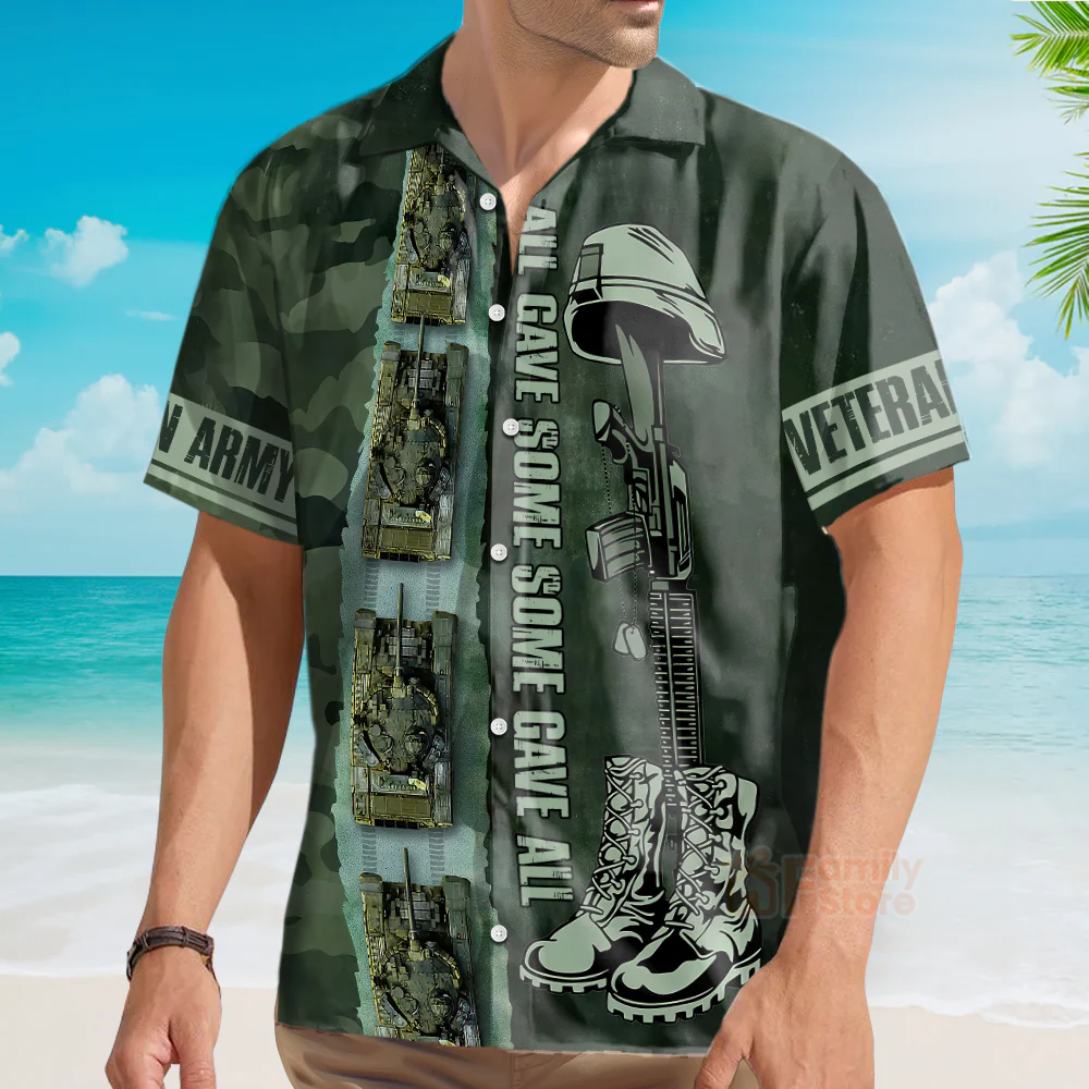 Army Tank All Gave Some Some Gave All Hawaiian Shirt - Image 4