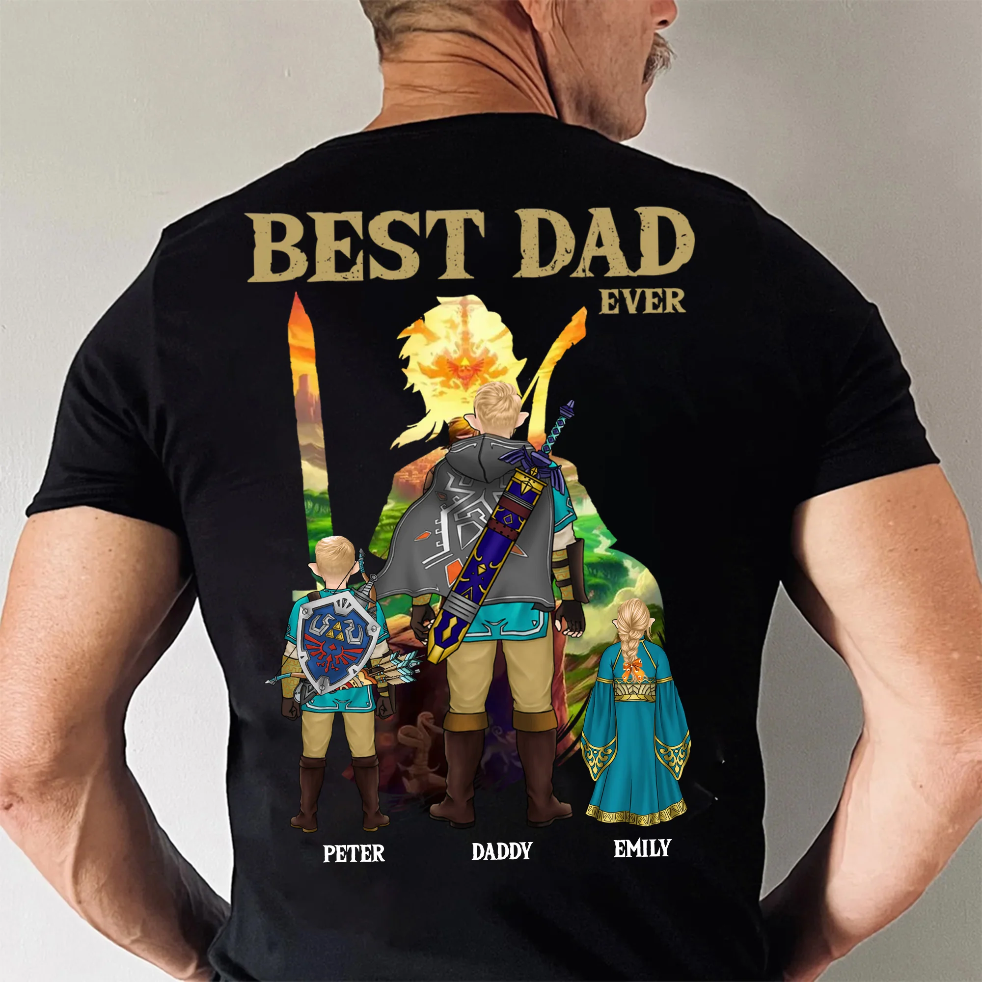 Best Dad Best Legend Of Zelda - Gift For Father's Day - Personalized TShirt 2 SidE CL07 - Image 3