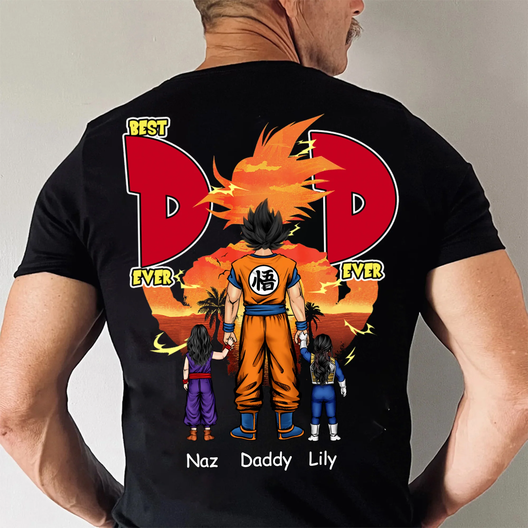 Dragon Ball Best Dad Ever Two Side - Gift For Dad - Personalized Tshirt CL03 - Image 4