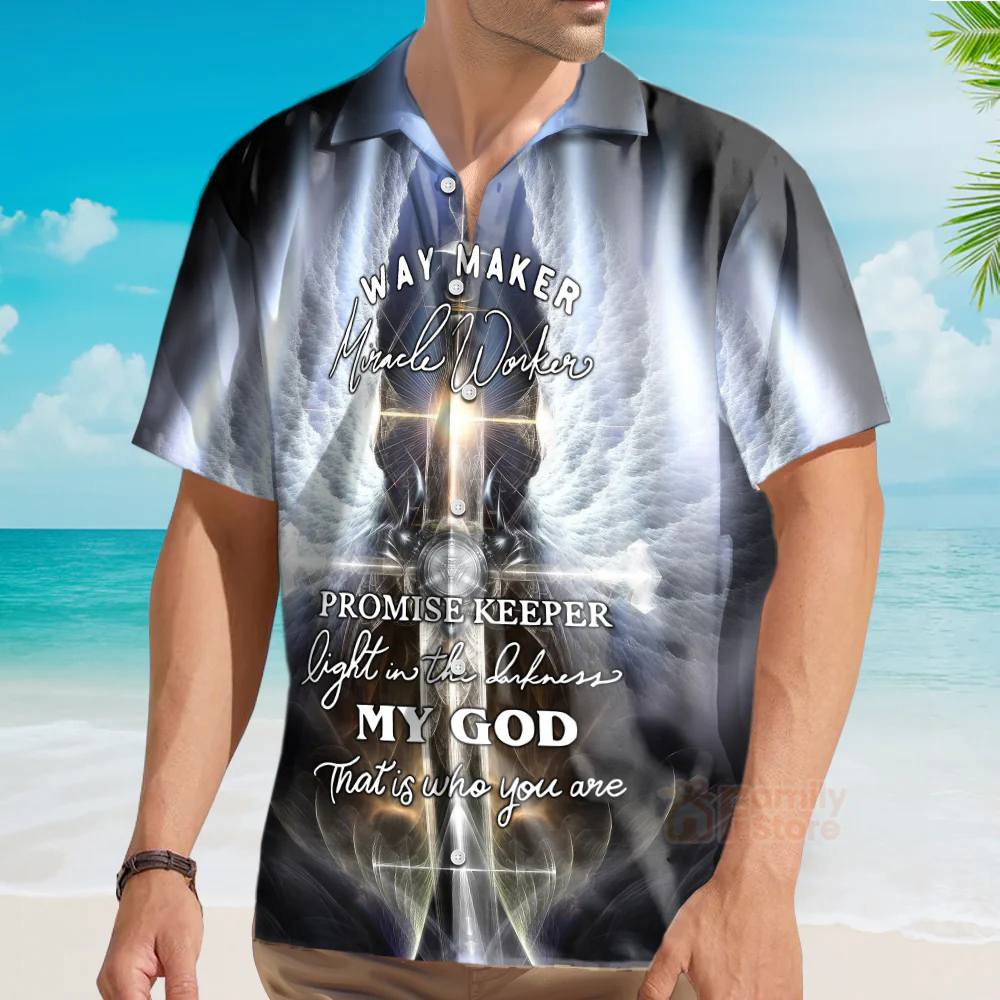Christian Jesus Angle Wing Aloha Hawaiian Shirts - Image 3