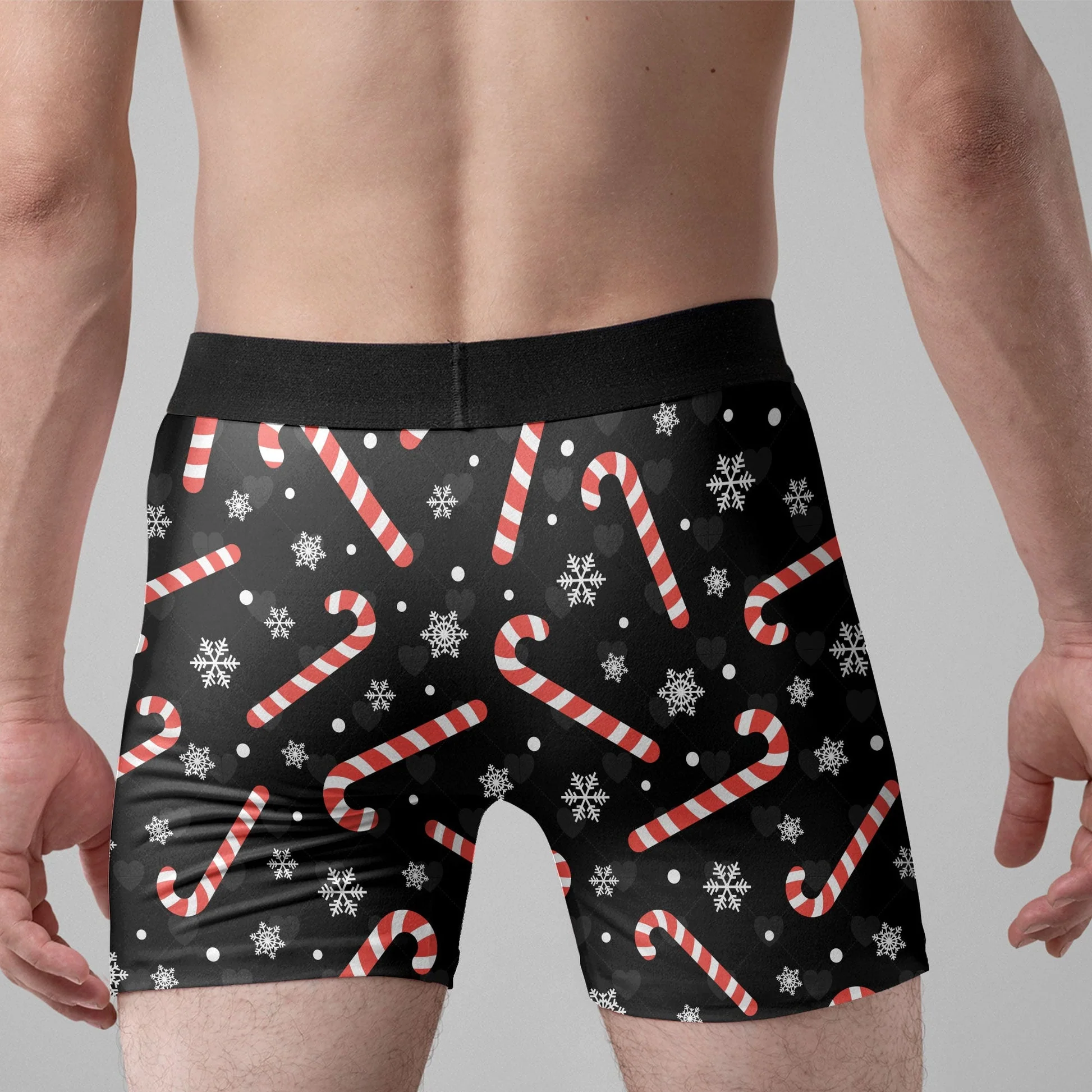 Custom Photo I Licked It So It's Mine Christmas - Gift For Boyfriend, Husband, Anniversary - Funny Personalized Custom Boxer Briefs, Men's Boxers - Image 3