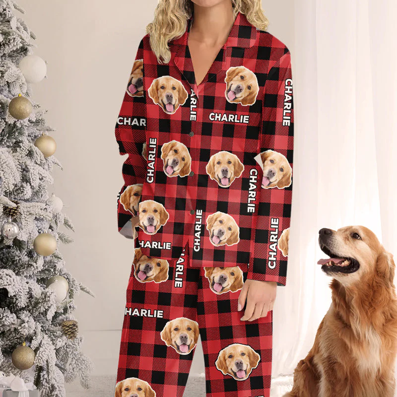 Custom Photo May Your Days Be Furry & Bright - Christmas Gift For Pet Owners, Pet Lovers - Personalized Pajama Pants NA94 - Image 3