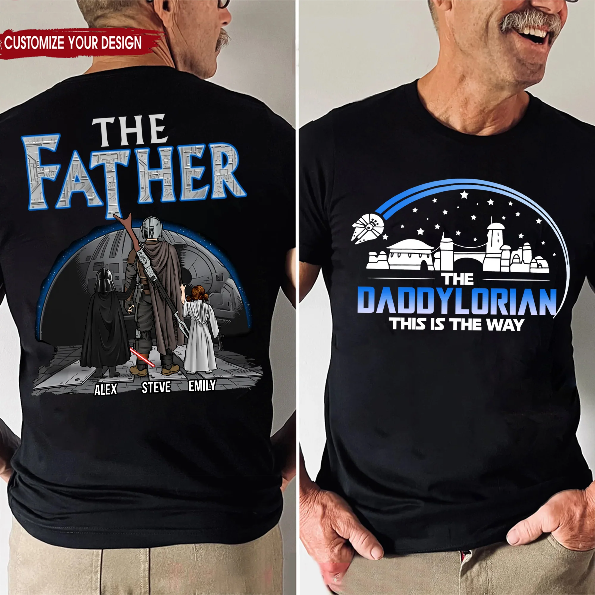 Stwa Dadlorian The Father Of Us - Gift For Father's Day - Personalized Shirt 2 Side CL08 - Image 6