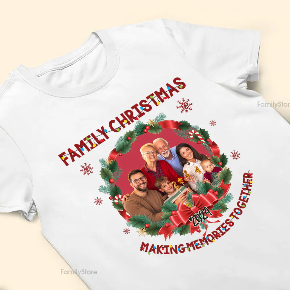 Family Christmas Making Memories Together - Gift For Family - Personalized Shirt NA94 CU4091801 - Image 3
