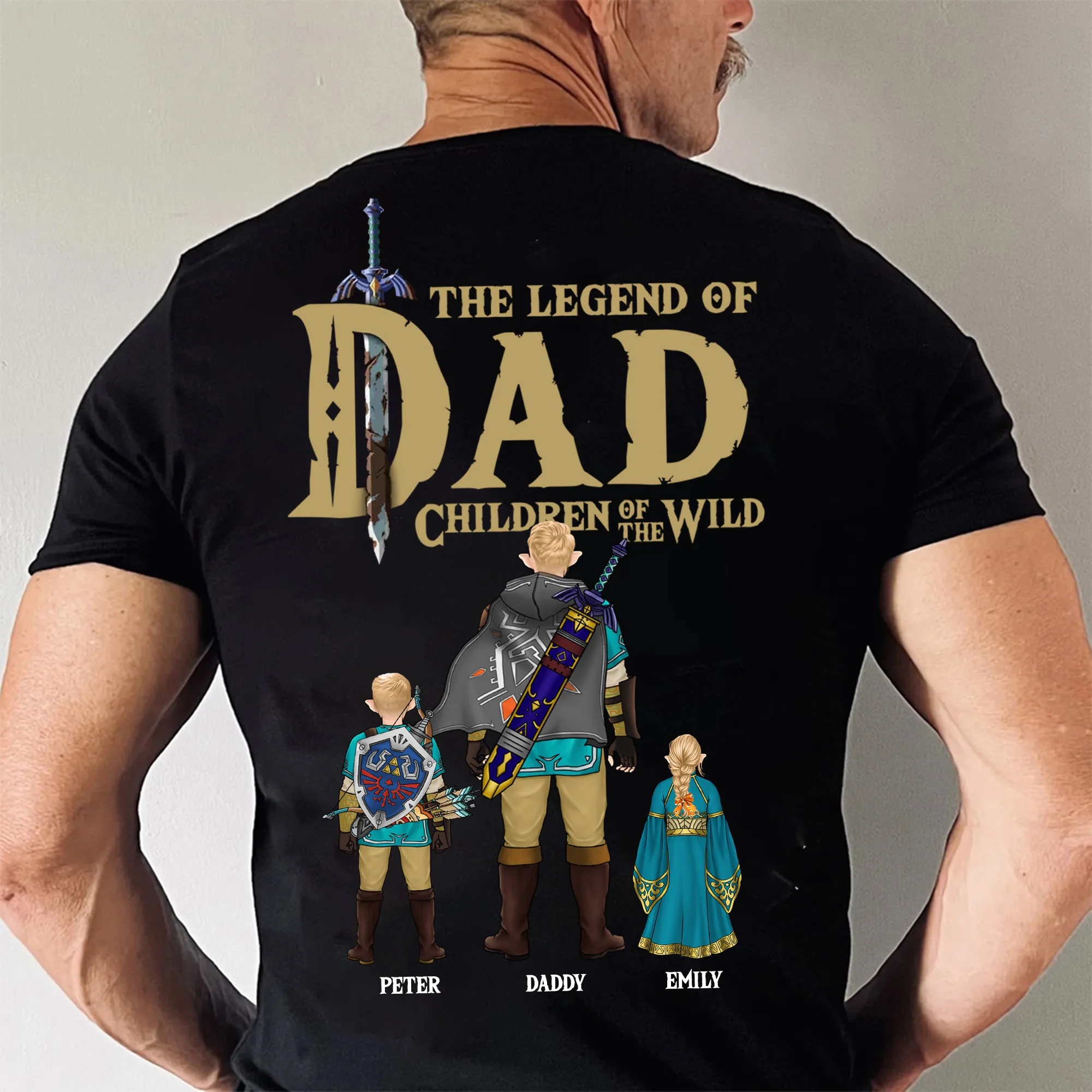Hyrule Korok The Legend Of Zelda  Dad The Children Of Wild - Gift For Father's Day - Personalized Shirt 2 Side CL07 - Image 3