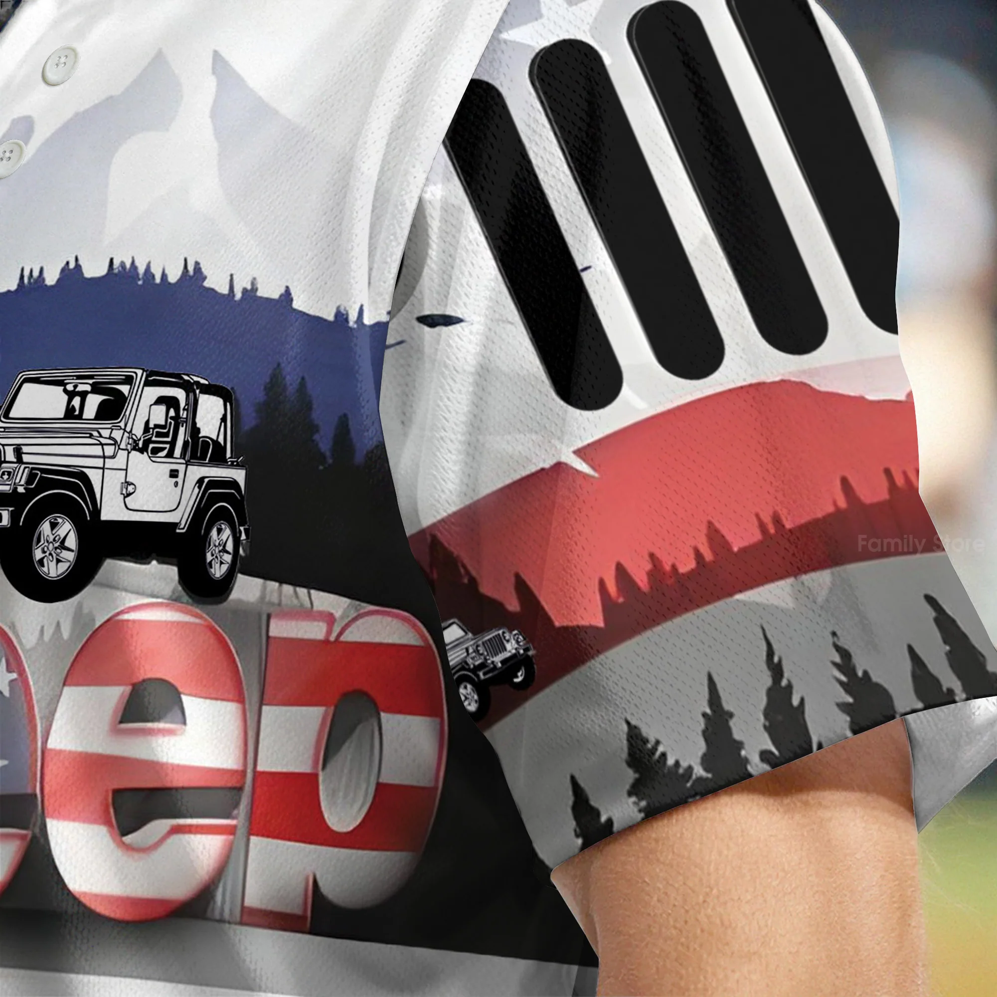 Jeep American Jeep Lover - Baseball Jersey - Christant Gift For Him - Image 5