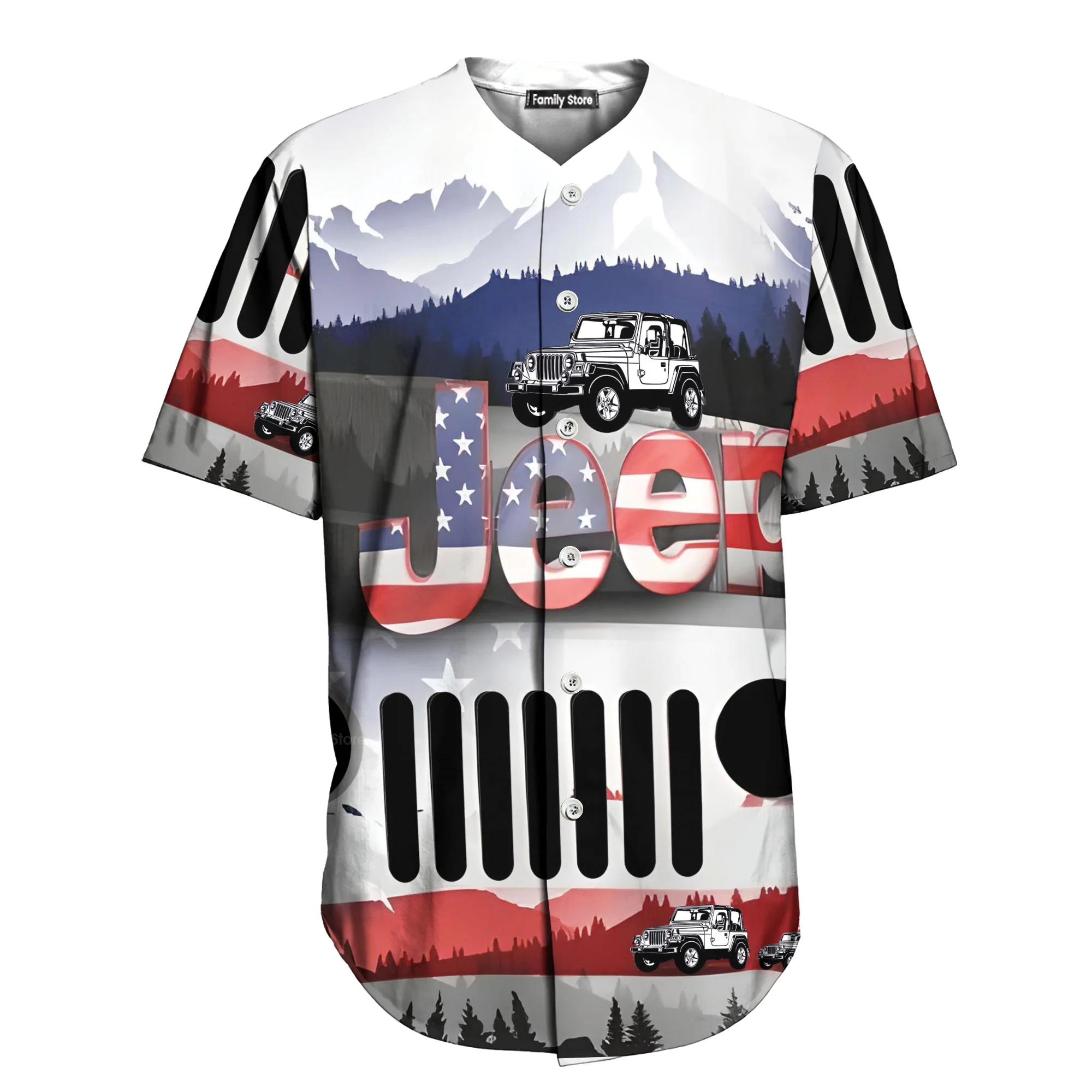 Jeep American Jeep Lover - Baseball Jersey - Christant Gift For Him - Image 7