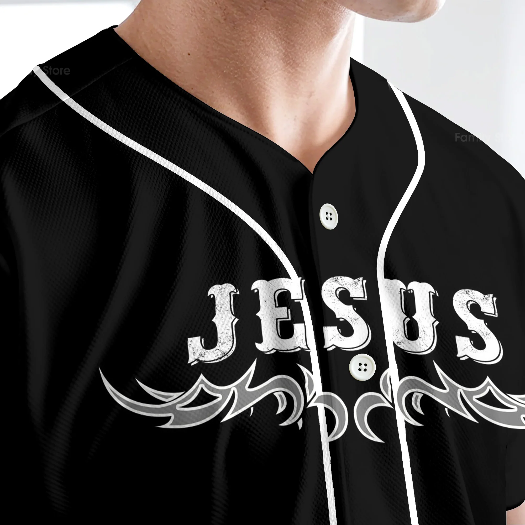I Ride With Jesus Christian Biker - Baseball Jersey - Christant Gift For Him - Image 4