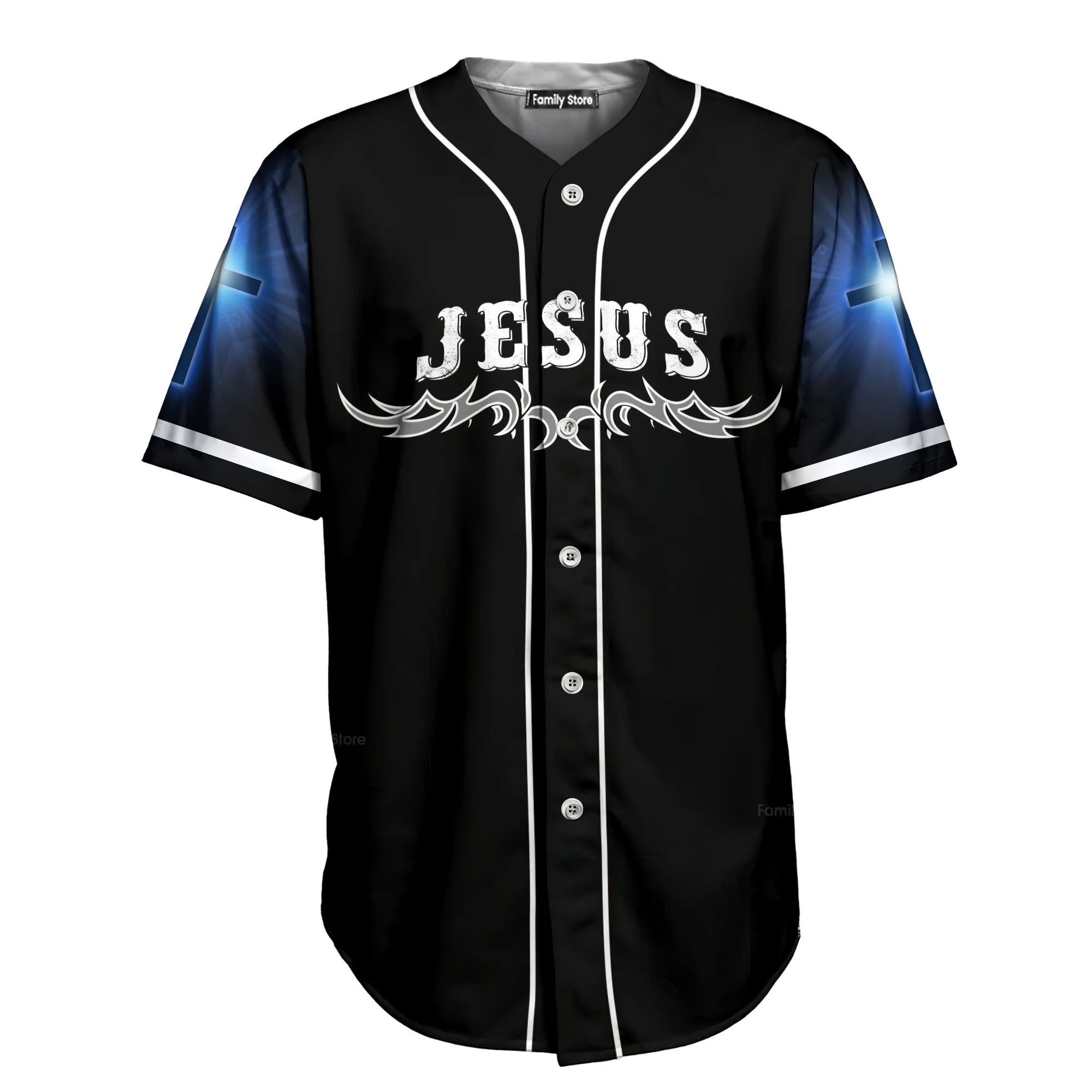 I Ride With Jesus Christian Biker - Baseball Jersey - Christant Gift For Him - Image 6