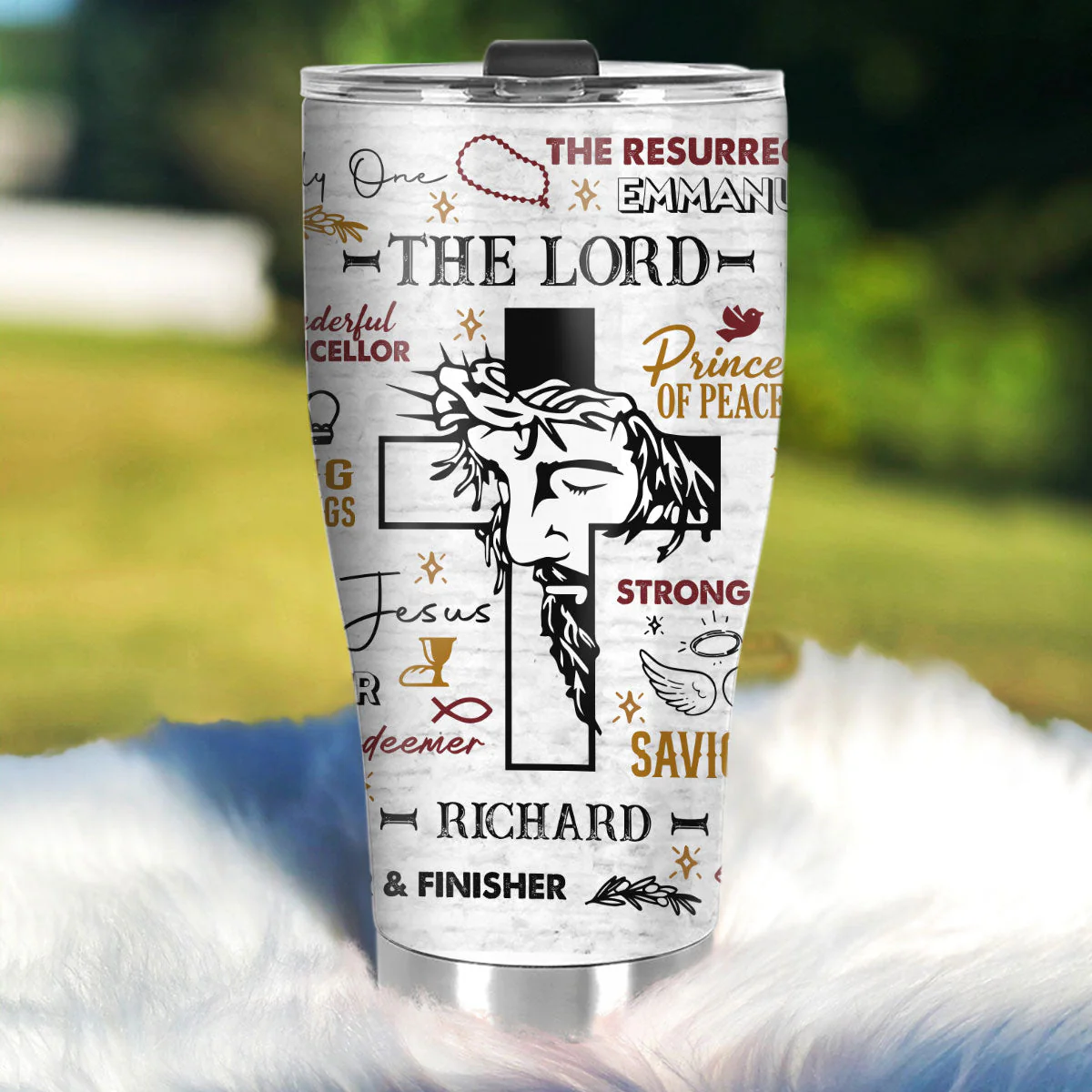 Jesus The Lord Of Lords | Personalized Stainless Steel Tumbler - Image 6