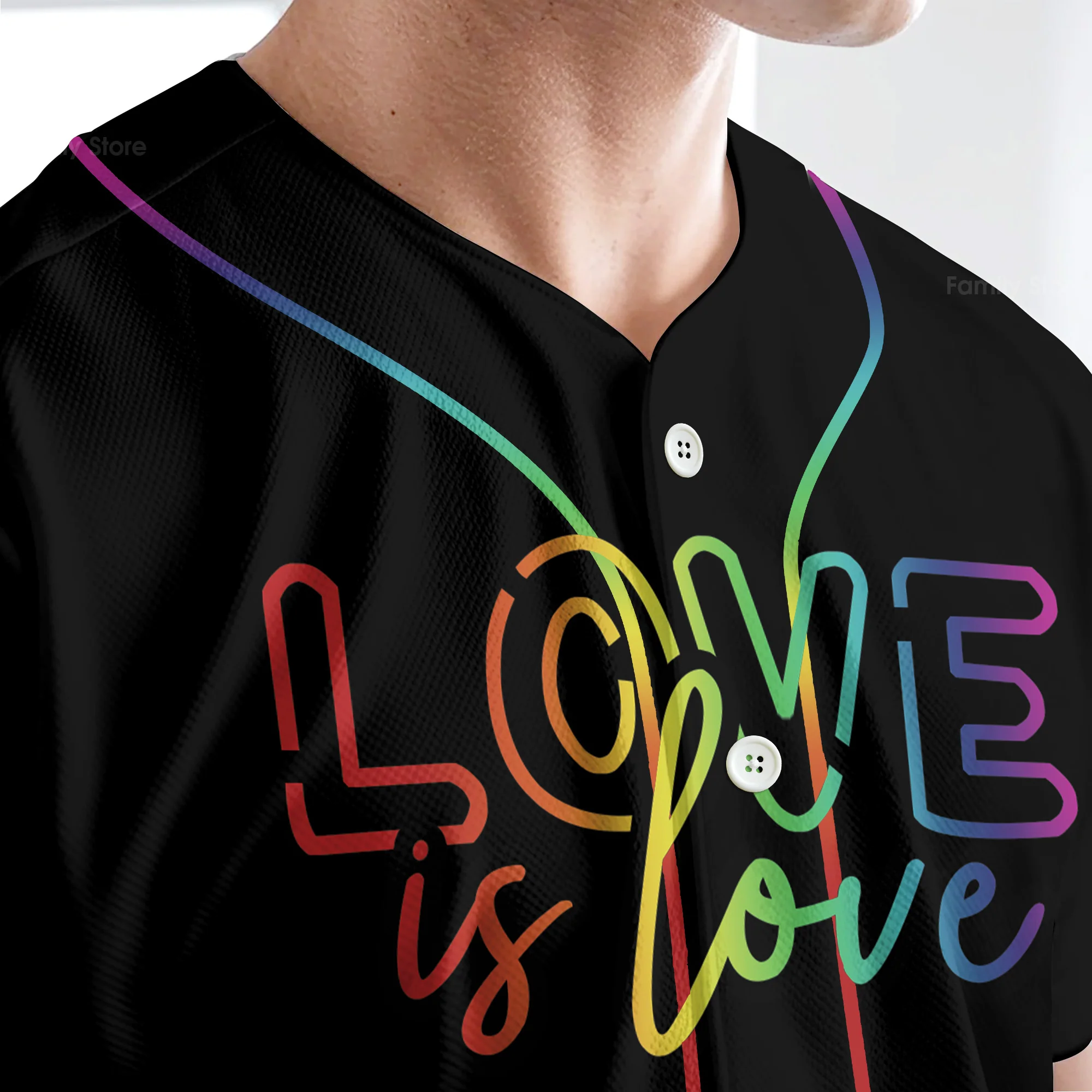 LGBT - Love is love Baseball Tee Jersey Shirt QT206278Td - Image 4