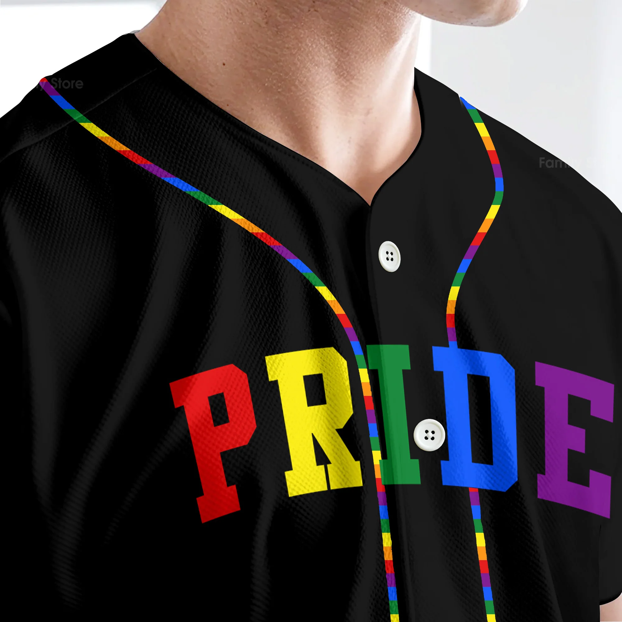 LGBT Love Is Love Baseball Tee Jersey Shirt - Image 4