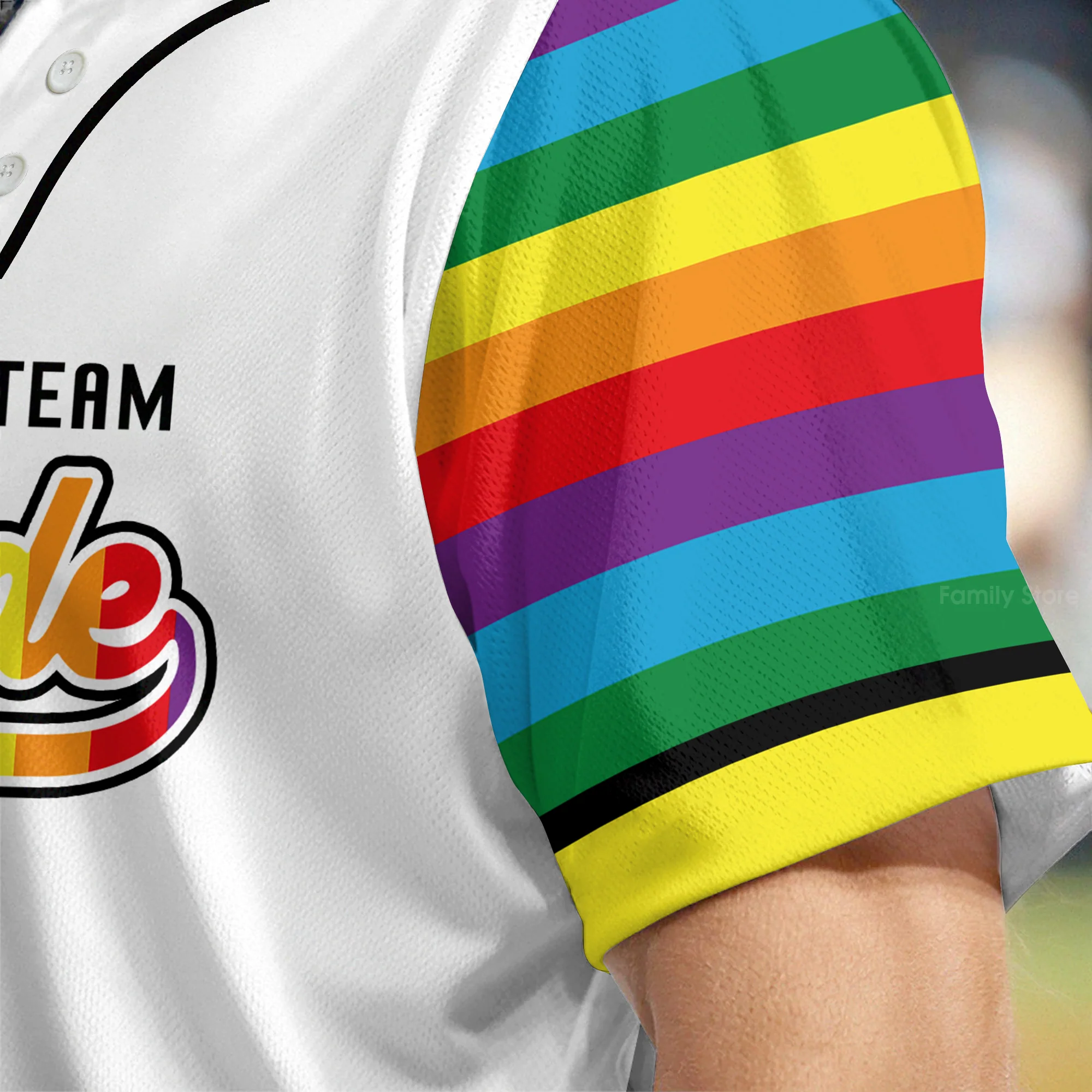 LGBT Pride Personalized Name and Number - Baseball Jersey - Christant Gift For Him - QT204323Td - Image 11