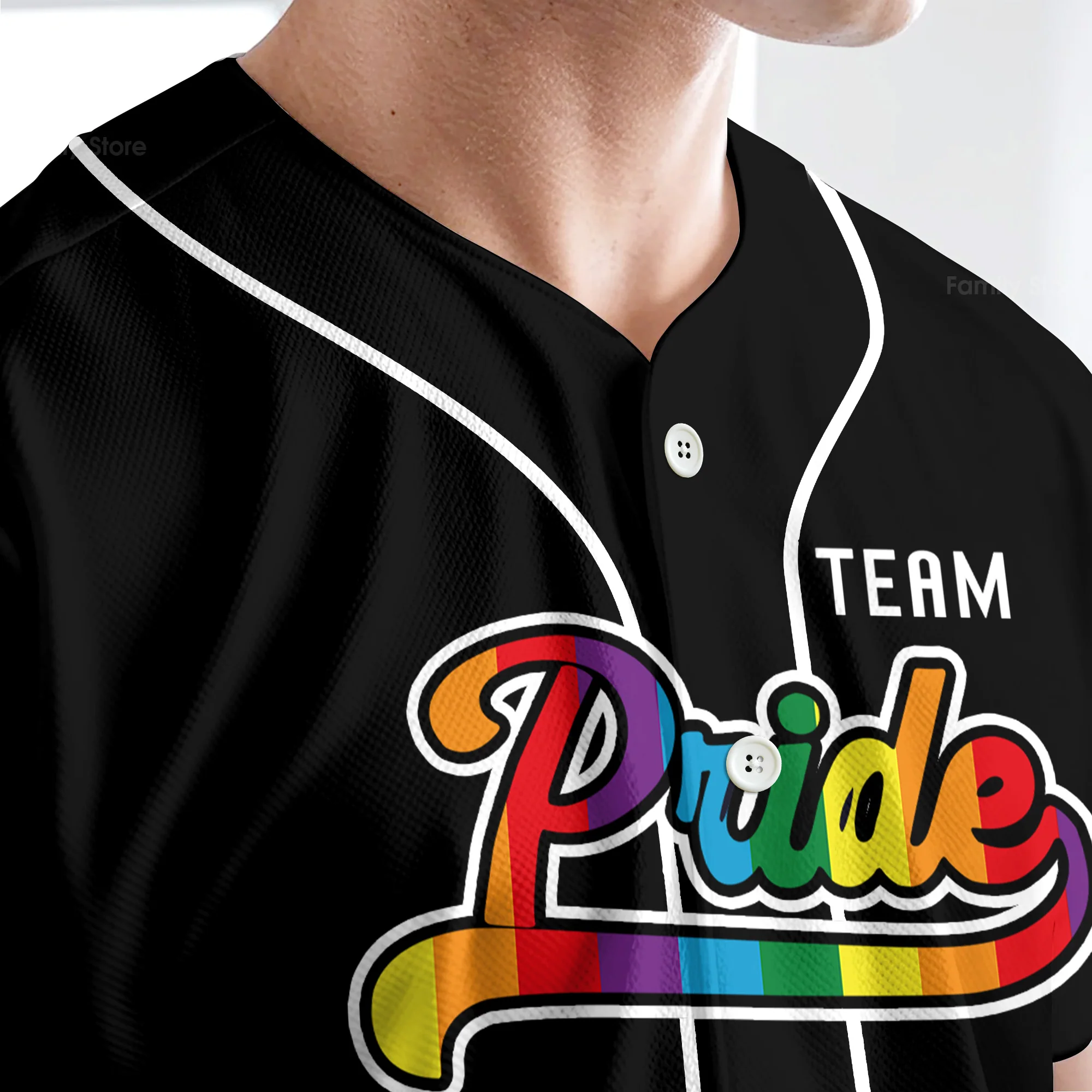 LGBT Pride Personalized Name and Number - Baseball Jersey - Christant Gift For Him - QT204323Td - Image 4