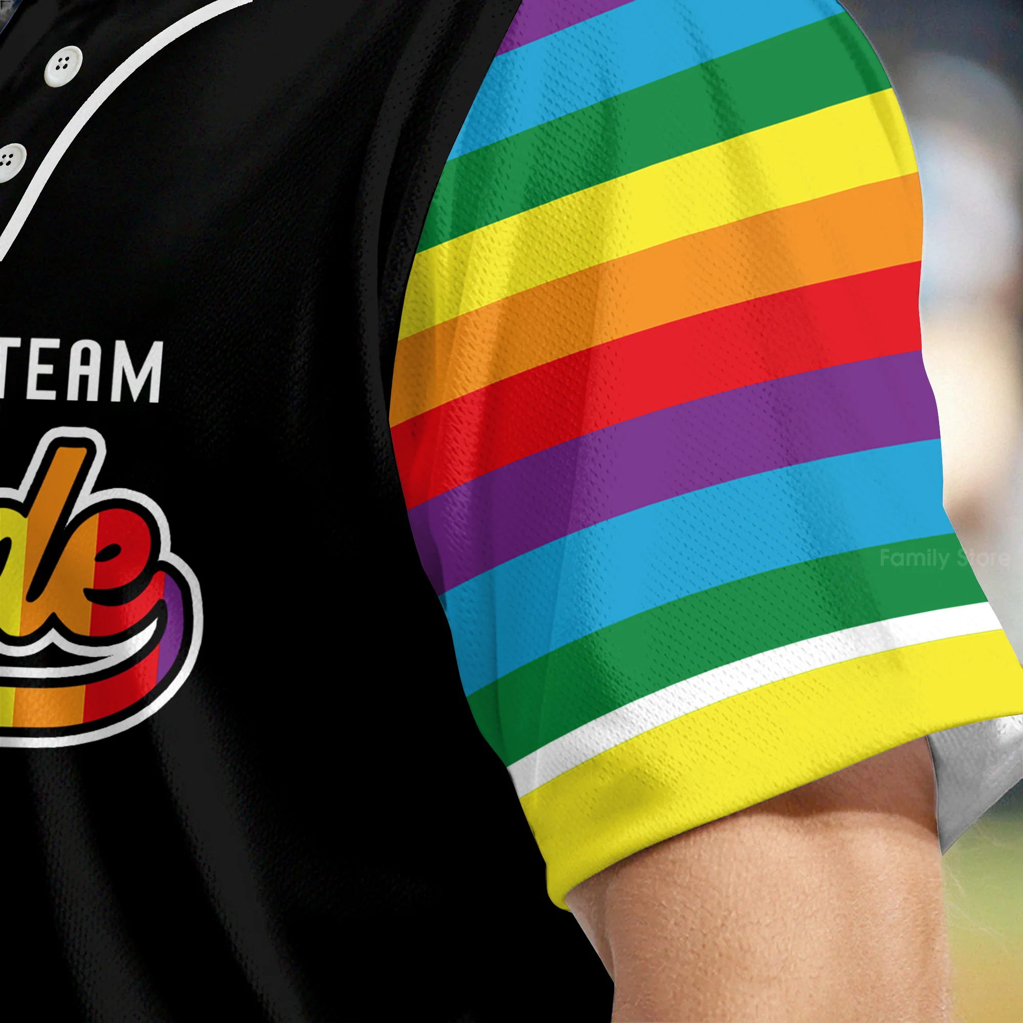 LGBT Pride Personalized Name and Number - Baseball Jersey - Christant Gift For Him - QT204323Td - Image 5