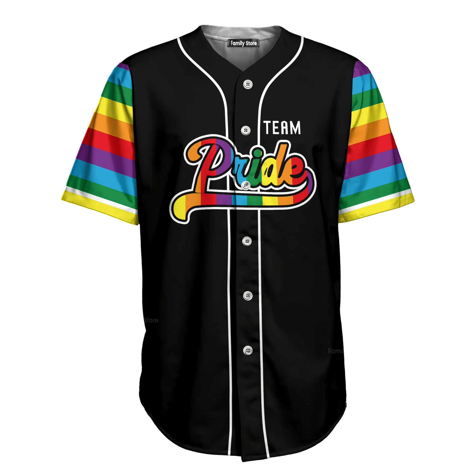 LGBT Pride Personalized Name and Number - Baseball Jersey - Christant Gift For Him - QT204323Td - Image 7