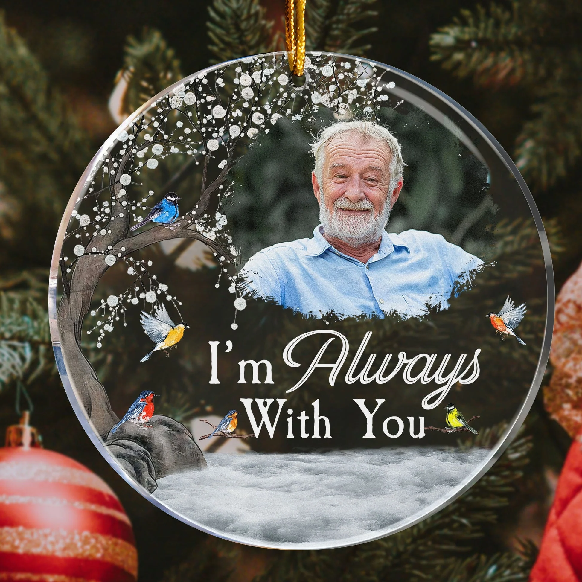 Memorial Gift I'm Always With You - Personalized Memorial Photo Ornament PT CU4092627 - Image 3