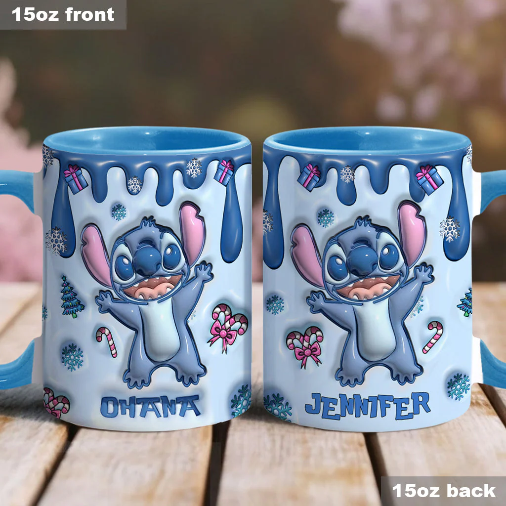 Ohana Means Family - Personalized 3D Effect Accent Mug - Gift For Sti Fans NL122 - Image 4