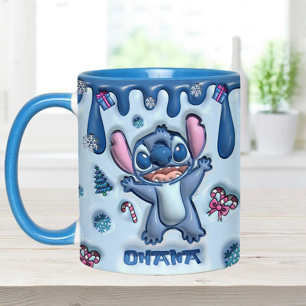 Ohana Means Family - Personalized 3D Effect Accent Mug - Gift For Sti Fans NL122 - Image 6