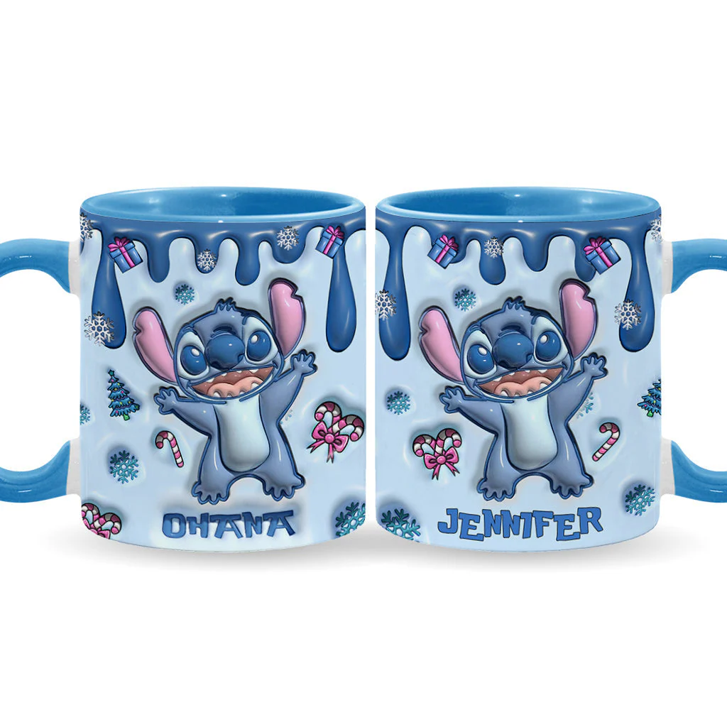 Ohana Means Family - Personalized 3D Effect Accent Mug - Gift For Sti Fans NL122 - Image 7