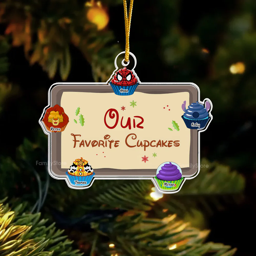 Our Favorite Cupcakes - Gift For Family - Personalized Acrylic Ornament - CL31 NA94 - Image 4