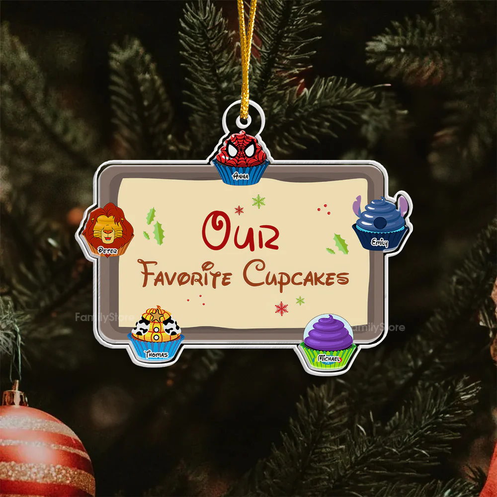 Our Favorite Cupcakes - Gift For Family - Personalized Acrylic Ornament - CL31 NA94 - Image 5