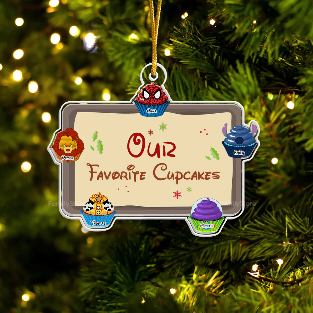 Our Favorite Cupcakes - Gift For Family - Personalized Acrylic Ornament - CL31 NA94 - Image 6