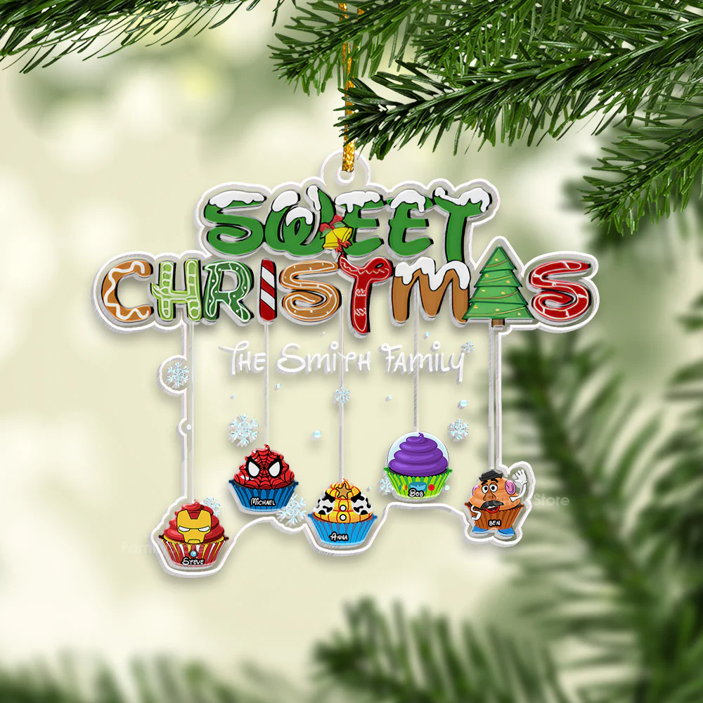 Our Sweet Christmas - Gift For Family - Personalized Acrylic Ornament - CL31 NA94 - Image 3