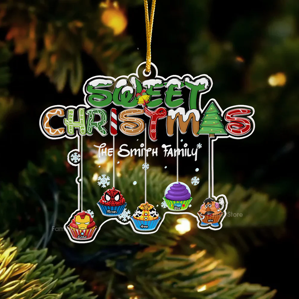 Our Sweet Christmas - Gift For Family - Personalized Acrylic Ornament - CL31 NA94 - Image 4