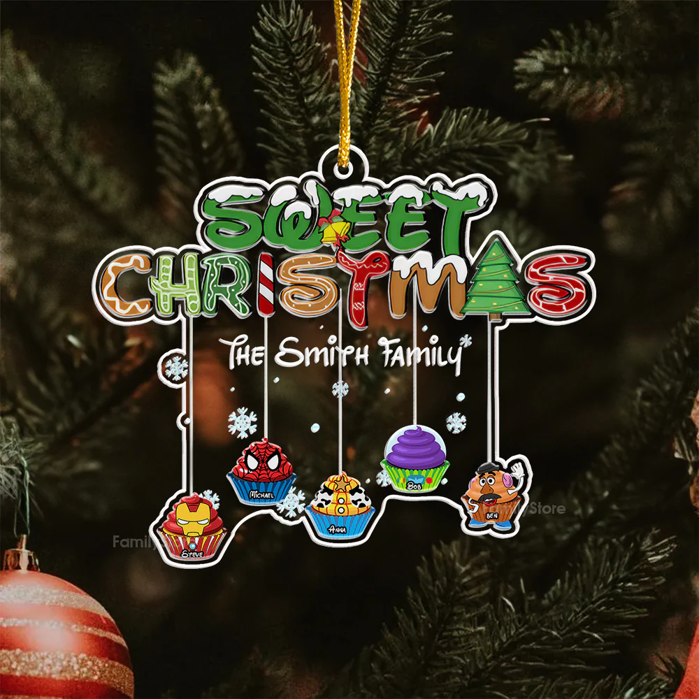 Our Sweet Christmas - Gift For Family - Personalized Acrylic Ornament - CL31 NA94 - Image 5