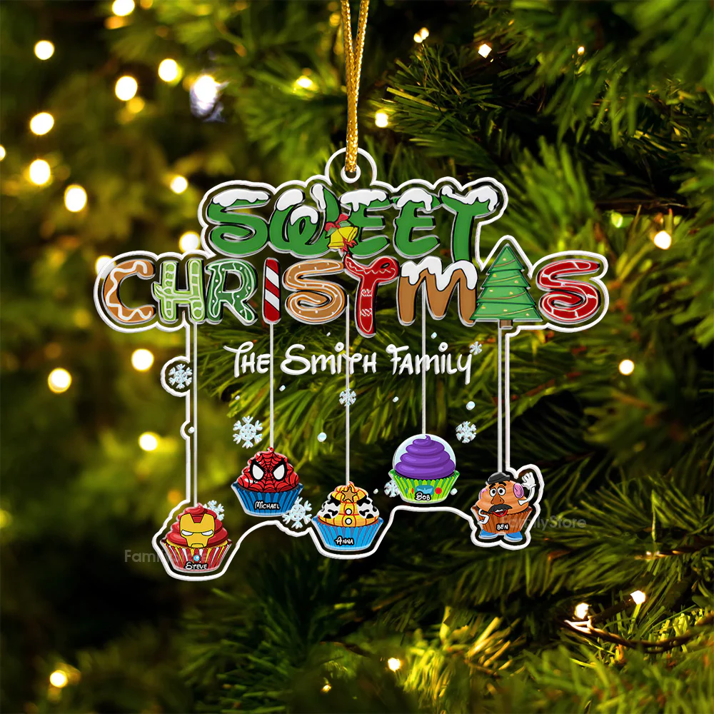 Our Sweet Christmas - Gift For Family - Personalized Acrylic Ornament - CL31 NA94 - Image 6