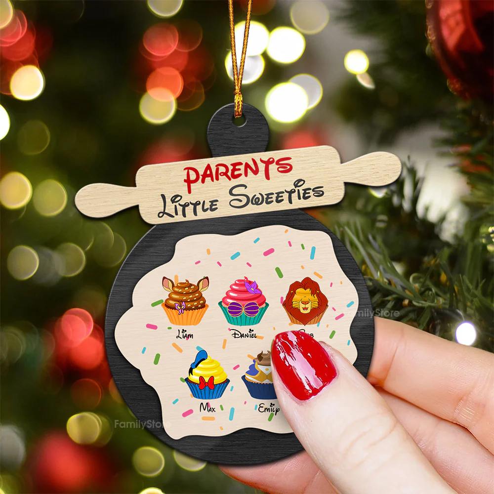 Parents Little Sweeties - Gift For Family - Personalized Wood Ornament - CL31 NA94 - Image 4
