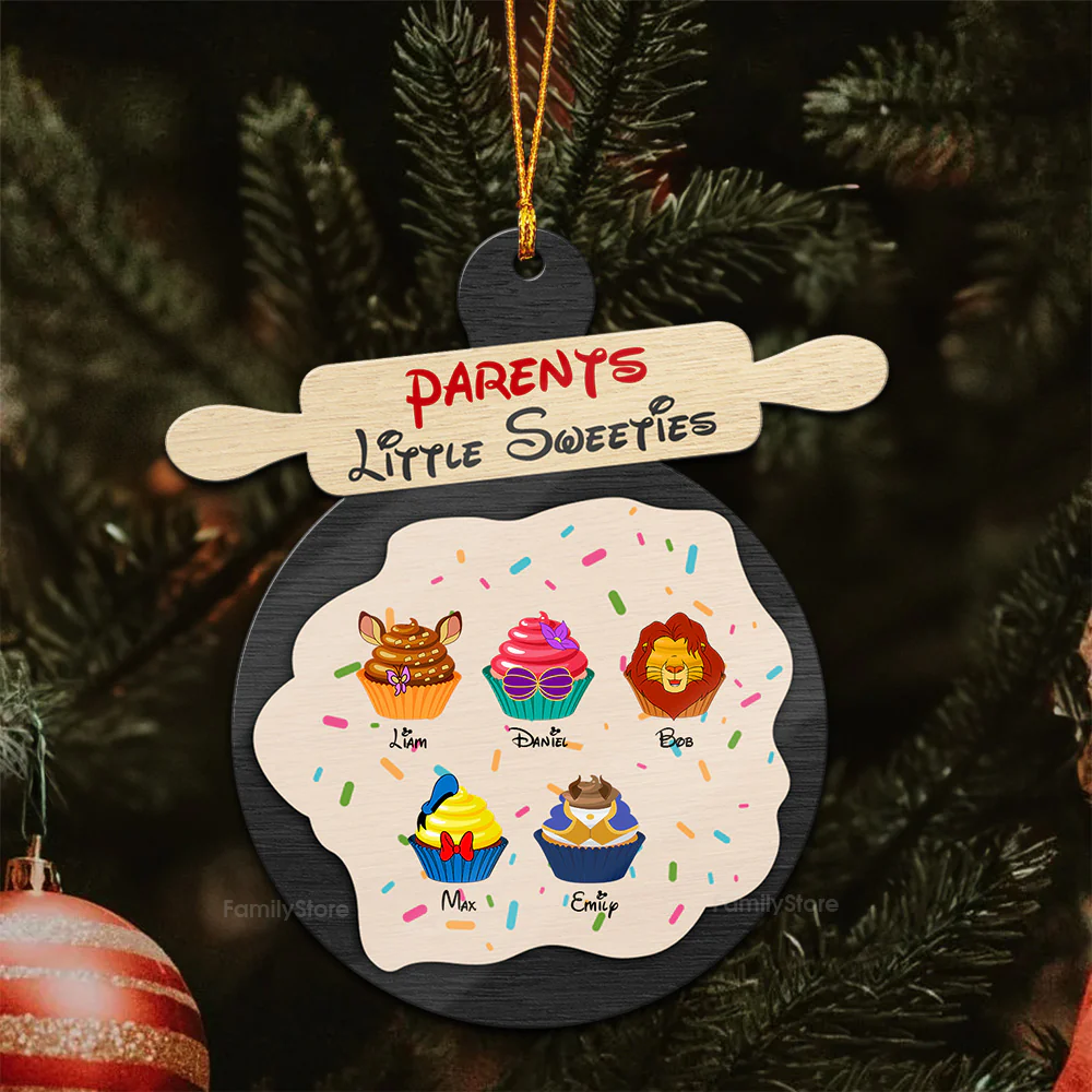 Parents Little Sweeties - Gift For Family - Personalized Wood Ornament - CL31 NA94 - Image 5