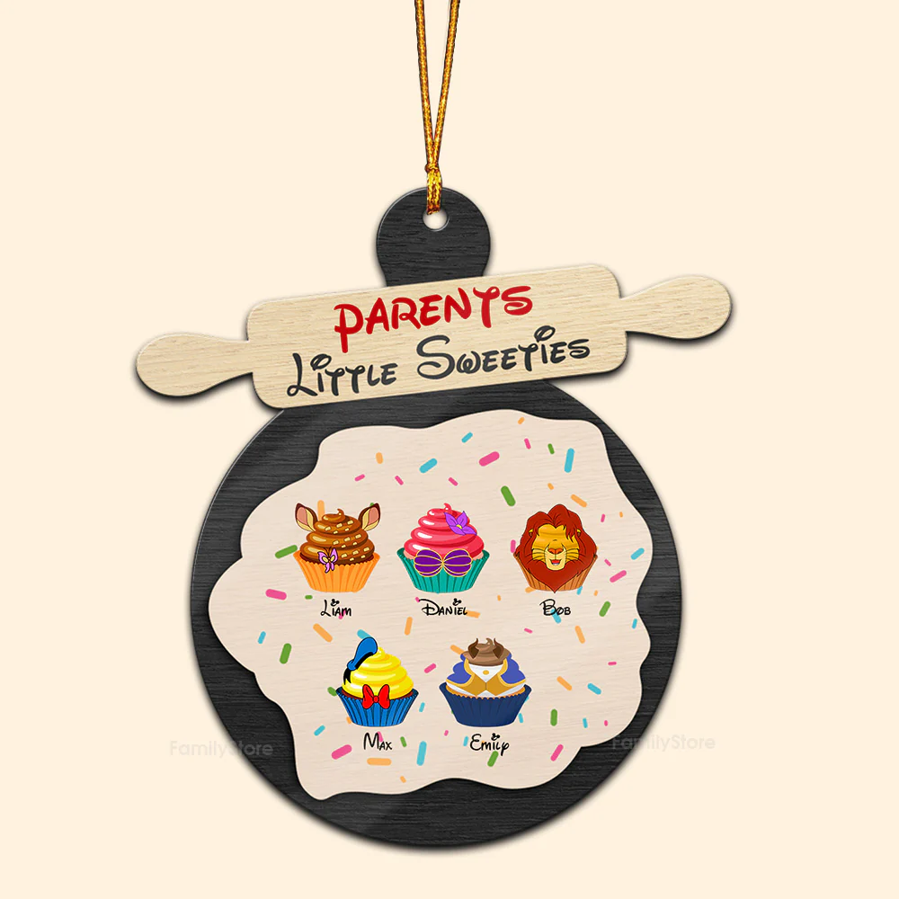 Parents Little Sweeties - Gift For Family - Personalized Wood Ornament - CL31 NA94 - Image 6