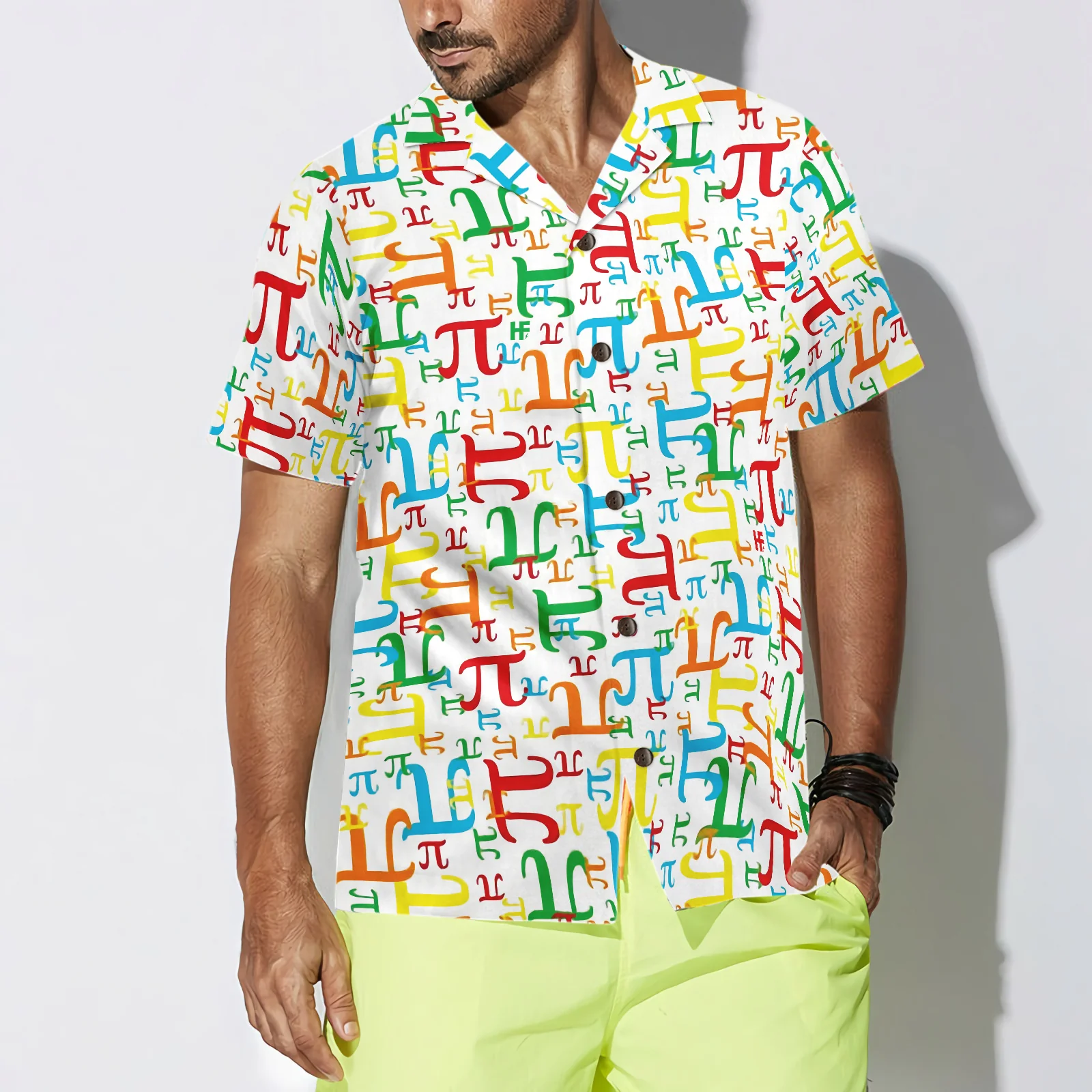 Pieces Of Pi Math Teacher Shirt For Men V1 Hawaiian Shirt - Image 4