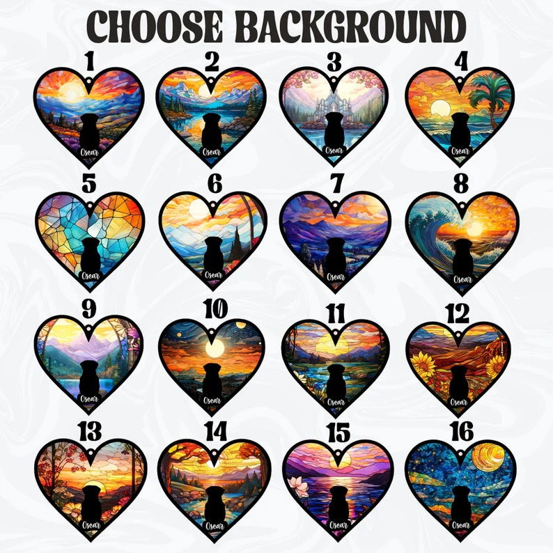 Rainbow Bridge Dog - Pet Memorial Gift - Personalized Window Hanging Window Hanging Suncatcher Ornament - Image 3