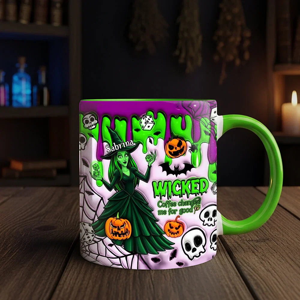 Spooky Spellcaster - Personalized Accent Mug - Halloween Gifts NL122 - Image 3