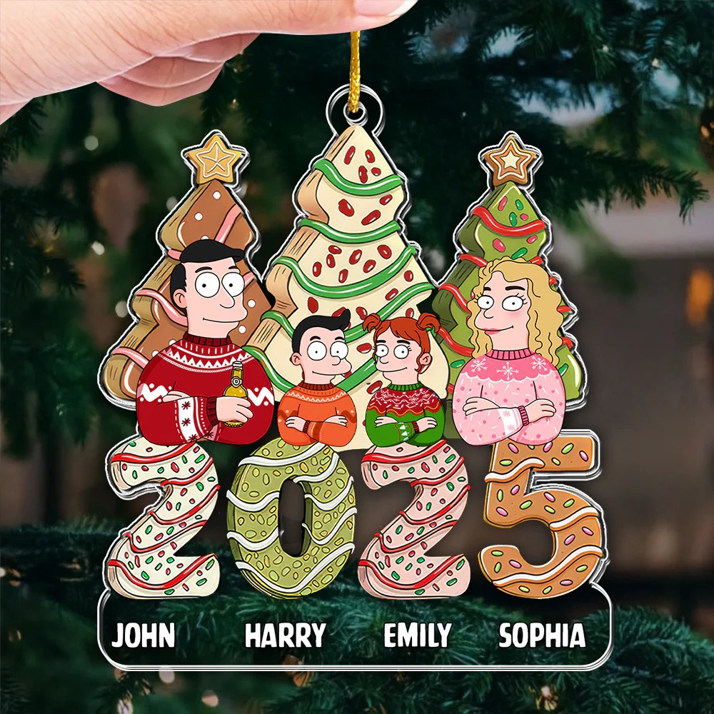 SSon Family Cookie Trees - Personalized Acrylic Ornament - Gift For Family | CL58 TD118 - Image 3