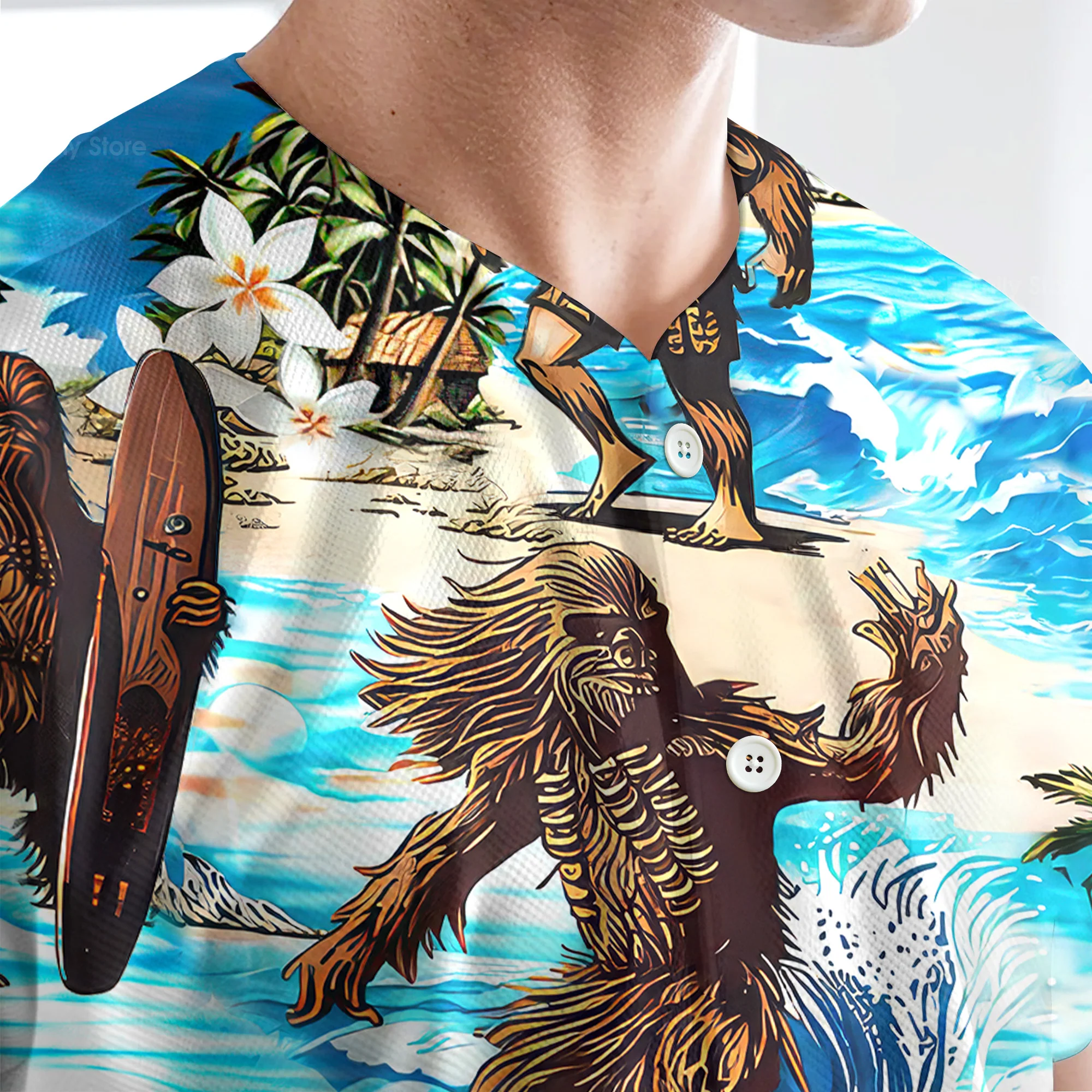 Starwars Chewbacca Surfing - Baseball Jersey - Christant Gift For Him - Family Store - Image 4