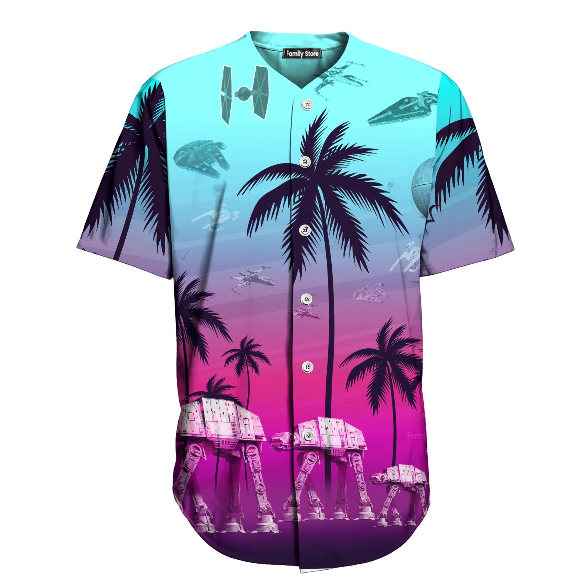 Starwars Summer Beaches - Baseball Jersey - Christant Gift For Him - Family Store - Image 7