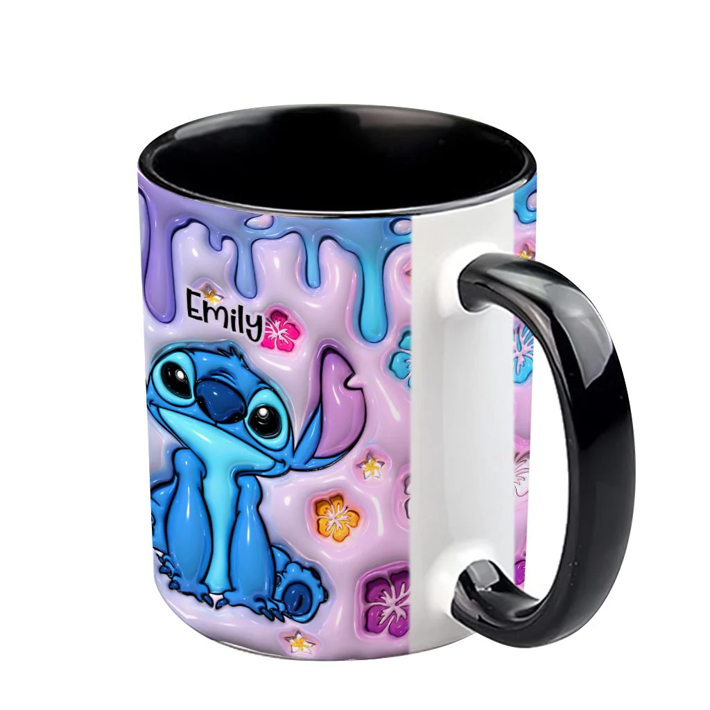 Sti Ohana Means Family - Personalized 3D Effect Accent Mug NL122 - Image 3