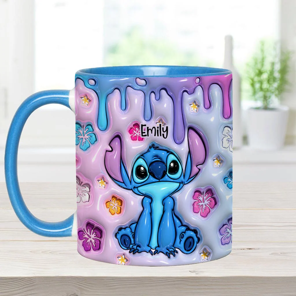 Sti Ohana Means Family - Personalized 3D Effect Accent Mug NL122 - Image 7