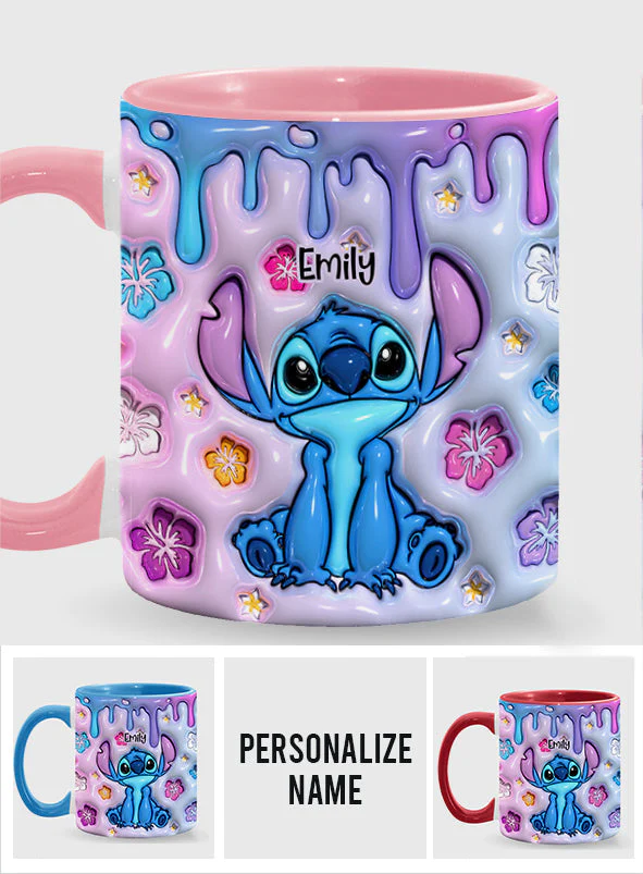 Sti Ohana Means Family - Personalized 3D Effect Accent Mug NL122 - Image 9