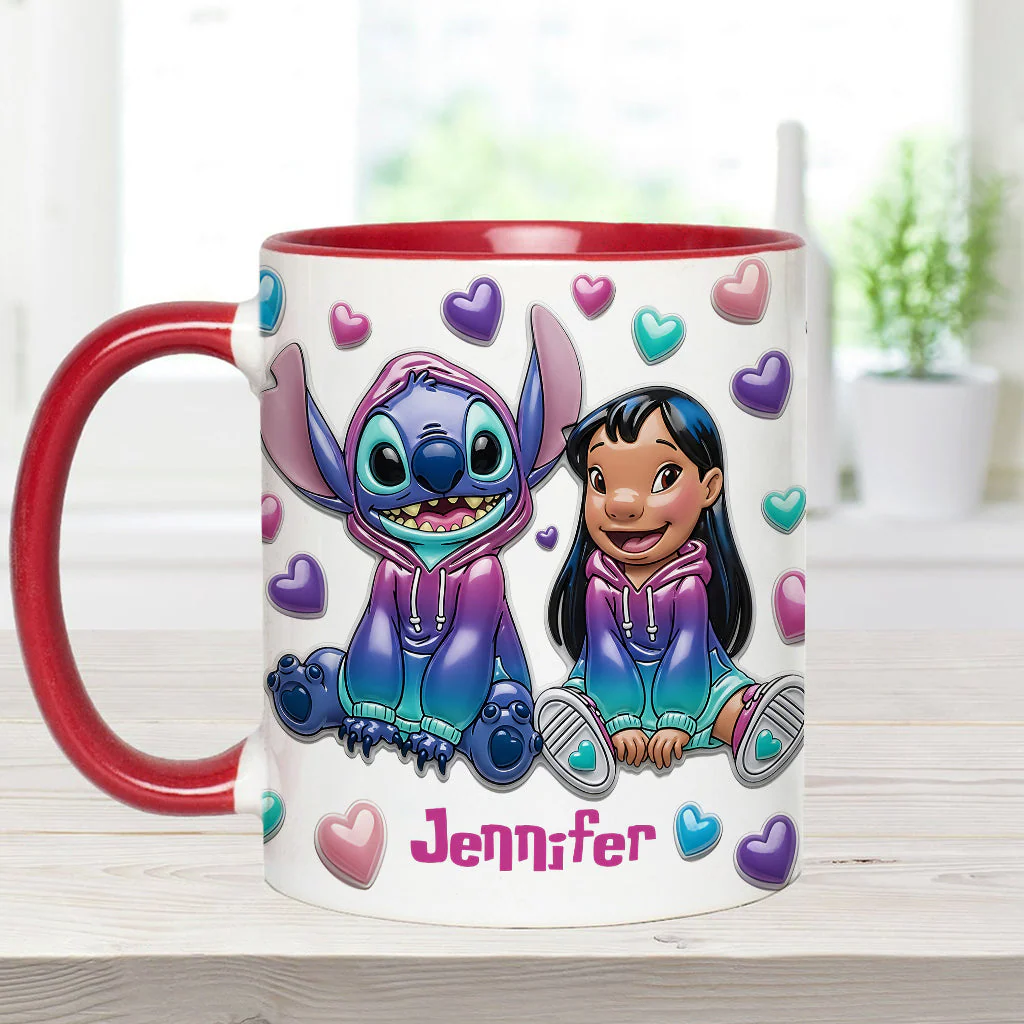 Sti Ohana Means Family - Personalized Accent Mug NL122 - Image 5