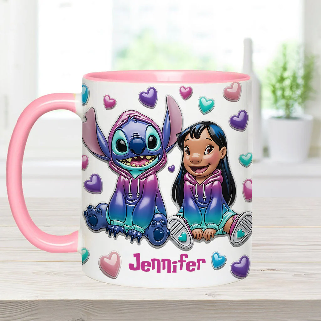 Sti Ohana Means Family - Personalized Accent Mug NL122 - Image 8