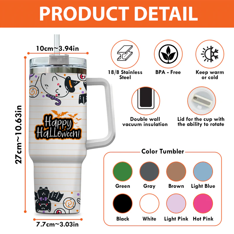 Teacher Daily Affirmations - Personalized Custom 40oz Tumbler With Handle - Teacher's Day, Appreciation Gift For Teacher - Image 5