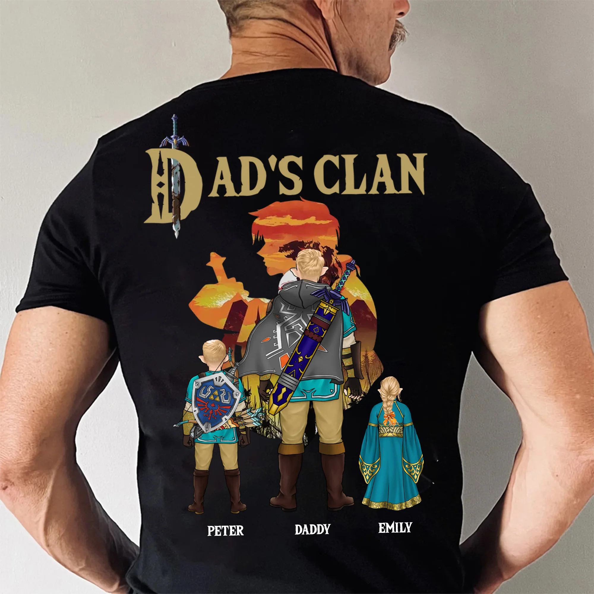 The Legend Of Zelda Dad Power, Wisdom, Courage - Gift For Father's Day - Personalized Shirt 2 Side CL07 - Image 3