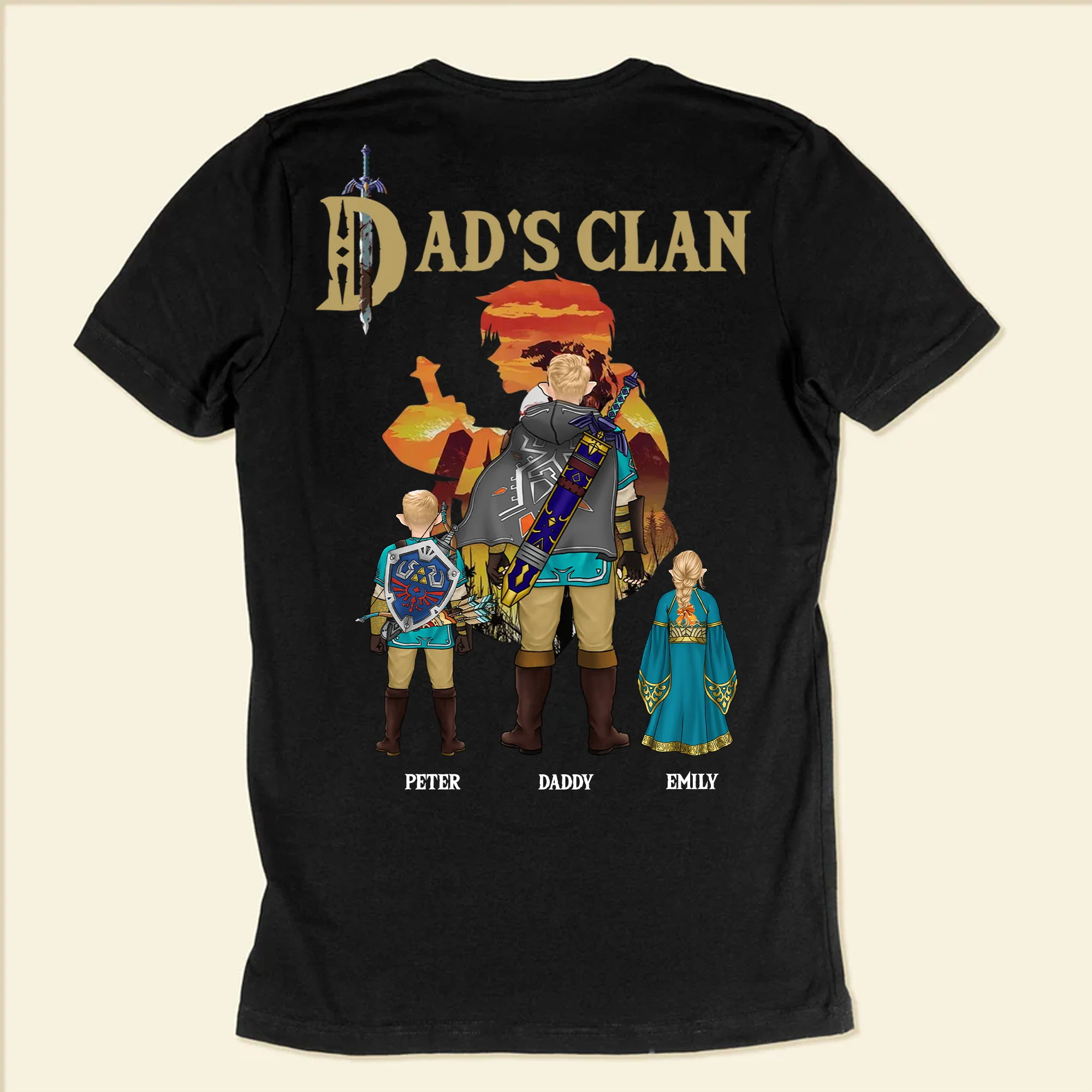 The Legend Of Zelda Dad Power, Wisdom, Courage - Gift For Father's Day - Personalized Shirt 2 Side CL07 - Image 5